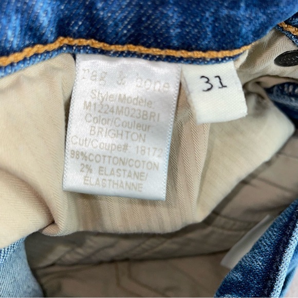 Rag  & bone fit 1 extra slim Jean W31/L33 - Picture 8 of 14